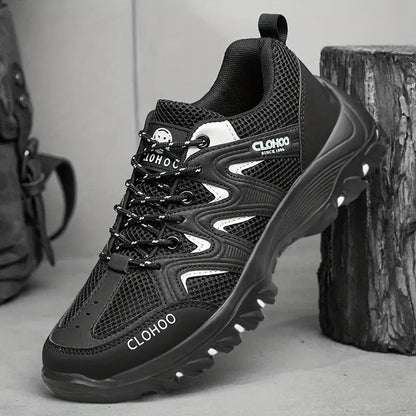 Comfortable Men's Hiking Shoes - TrailMaster-Black-7.0-Nora Luxe