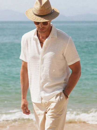 Relaxed Fit Men's Linen Shirt Lorenzo - Pexav