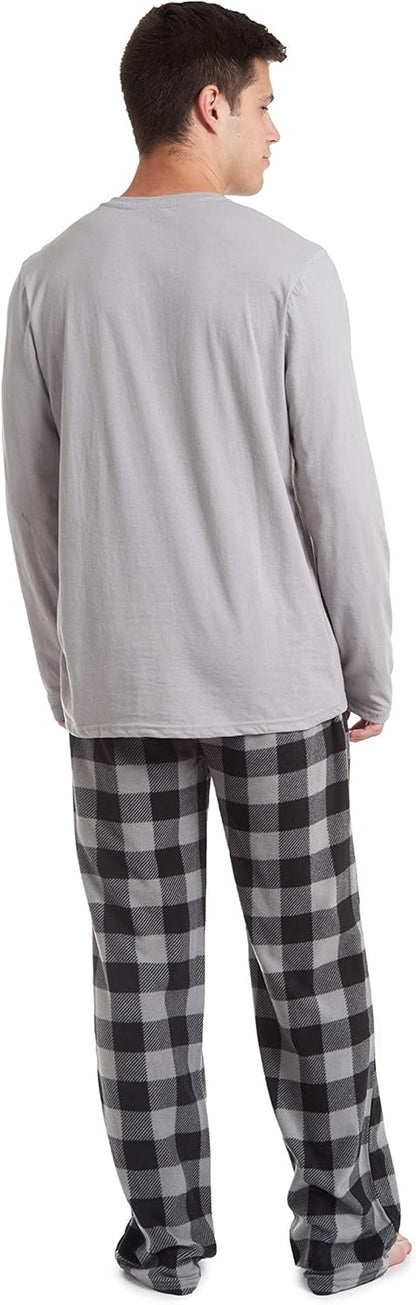 Comfortable Men's Pajama Set - Sean-Black Red-S-Nora Luxe
