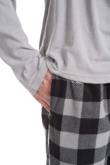 Comfortable Men's Pajama Set - Sean-Black Red-S-Nora Luxe