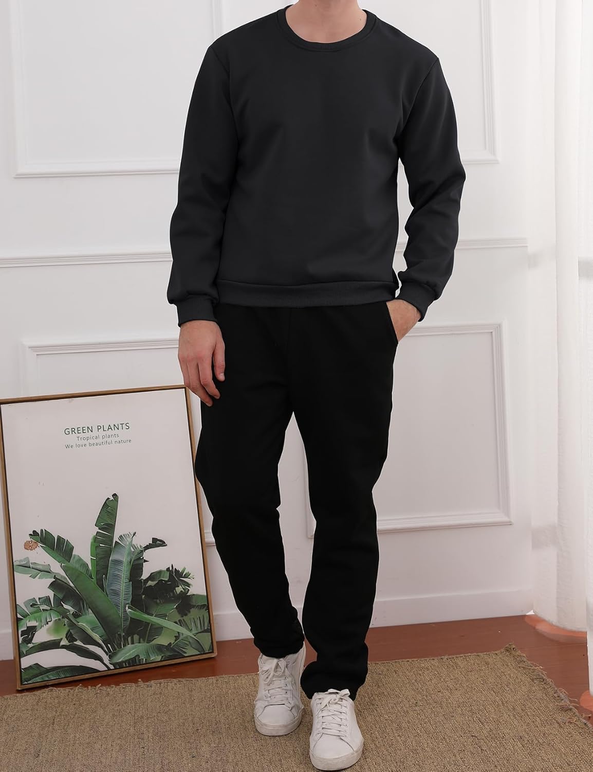 Comfortable Men's Sweatshirt - Finn-Black Hoodie-S-Nora Luxe