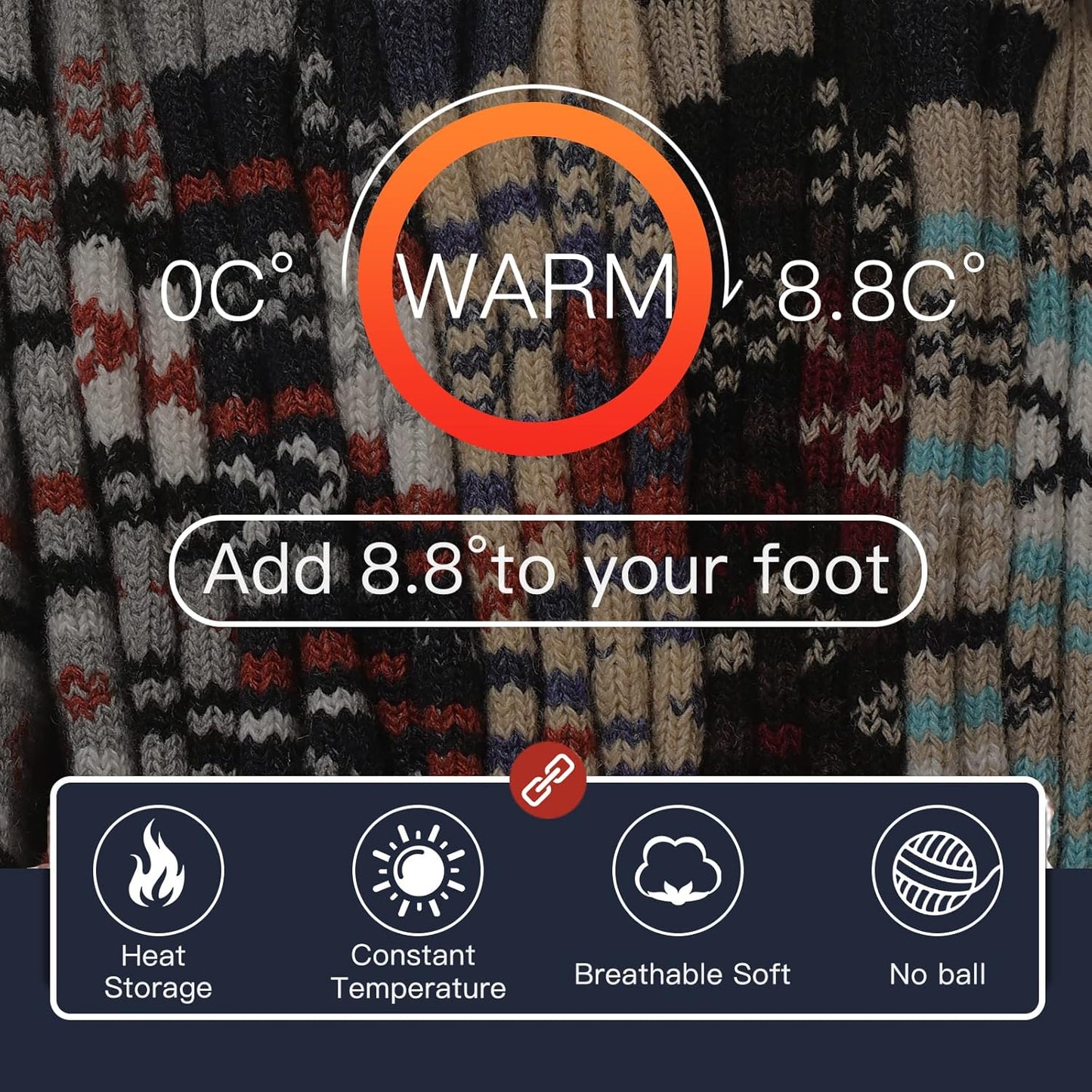 Comfortable Men's Thermal Socks (5 Pairs) - Kevin-Multicolored 1-Nora Luxe