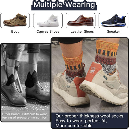 Comfortable Men's Thermal Socks (5 Pairs) - Kevin-Multicolored 1-Nora Luxe
