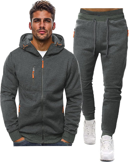 Comfortable Men's Tracksuit - Jamie-Dark Gray-S-Nora Luxe