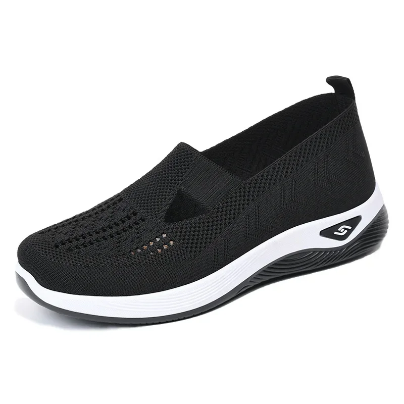 Comfortable orthopedic summer shoes with cushioning – Tessa-Black-7.5-Nora Luxe
