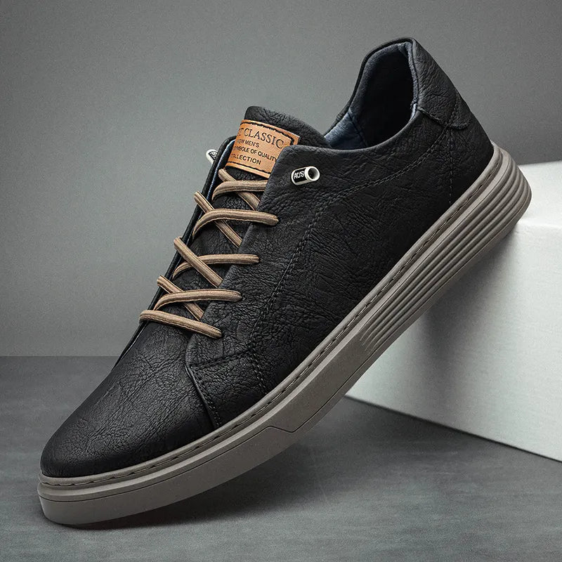 Classic Leather Mens Casual Shoes - Pexav