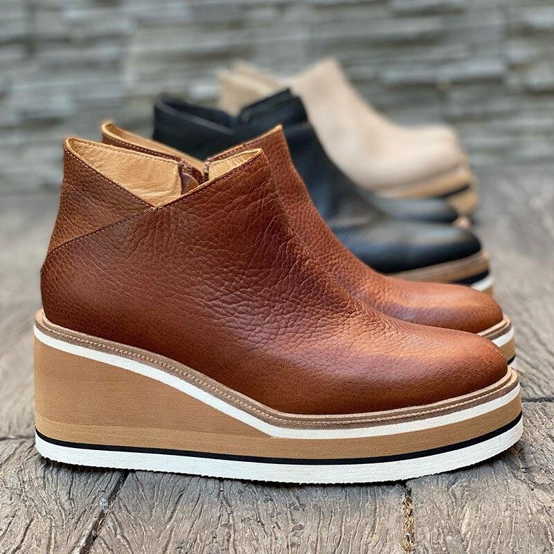 Stylish Block Heel Ankle Boots - Pexav