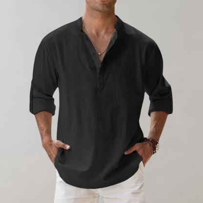 Comfortable Shirt for Men - Florian-Black-S-Nora Luxe