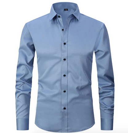 Comfortable Stretch Shirt - Lucas-Blue-S-The Livary