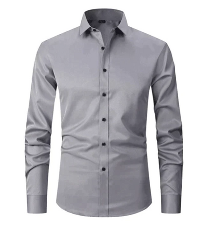 Comfortable Stretch Shirt - Lucas-Grey-S-The Livary