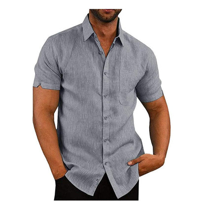 Comfortable & Stylish Breathable Men's Polo Shirt with Button Placket – Narek-Gray-M-Nora Luxe