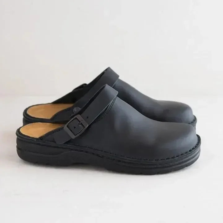 Comfortable & Stylish Men's Clogs with Profilé Sole – Lennart-Black-5.5-Nora Luxe