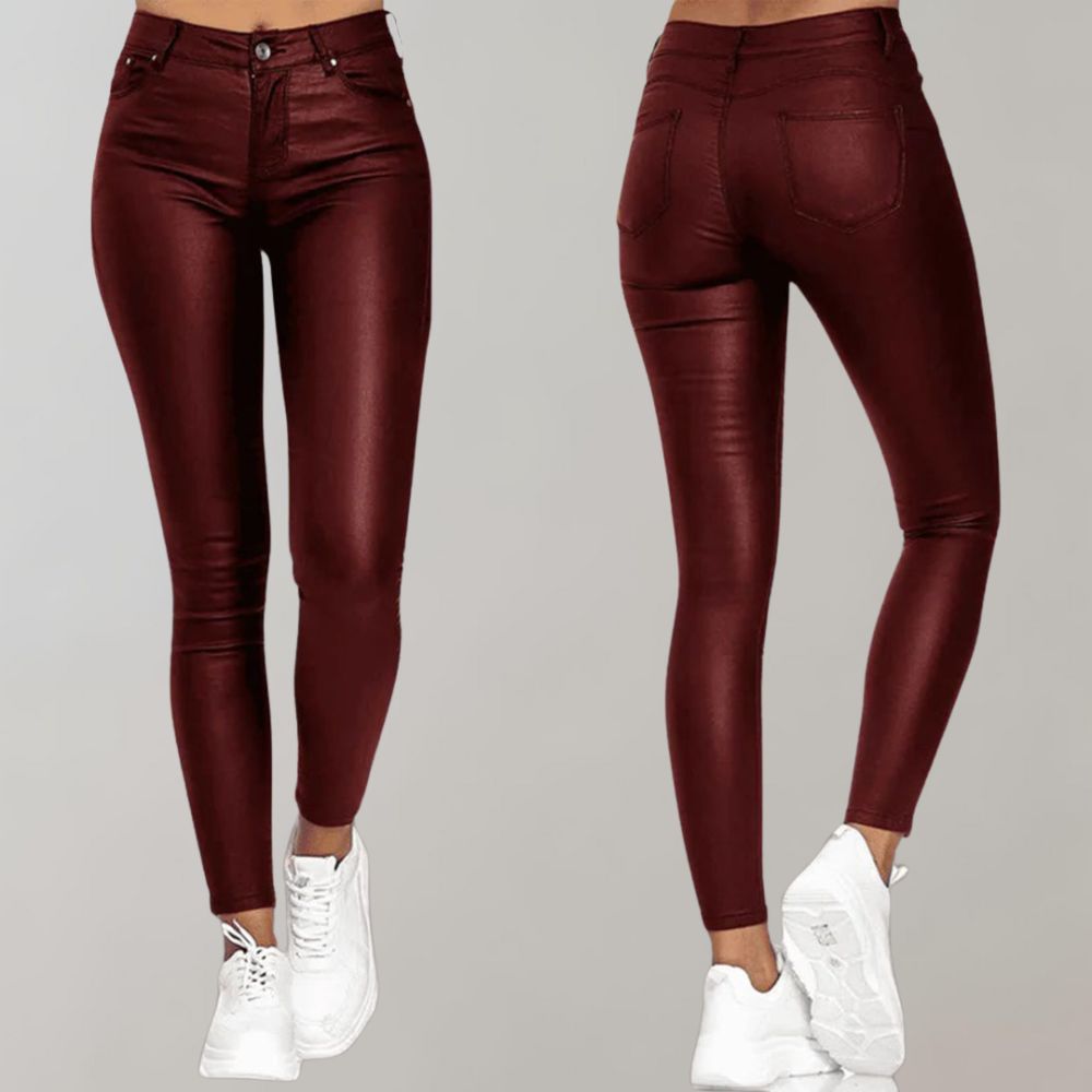 Comfortable Trousers for Women - Sienna-Red-S-Nora Luxe