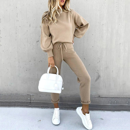 Comfortable Two-Piece Tracksuit - Zoë-Beige-S-The Livary