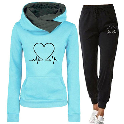 Comfortable & Warm Tracksuit – Eléna-Blue-S-The Livary