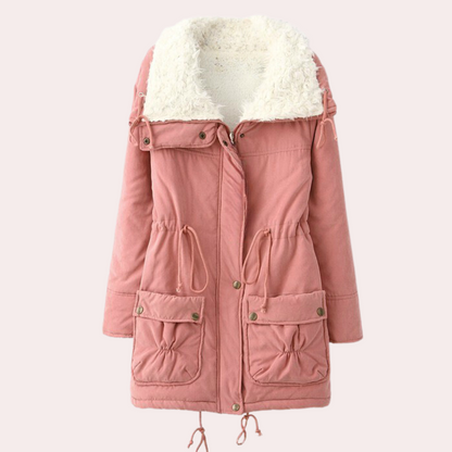 Comfortable Warm Women's Coat - Noelle-Pink-XS-Nora Luxe