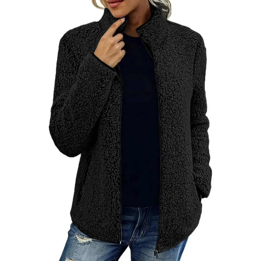 Comfortable Women's Fleece Vest - Petra-Black-S-Nora Luxe