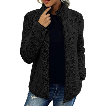 Comfortable Women's Fleece Vest - Petra-Black-S-Nora Luxe