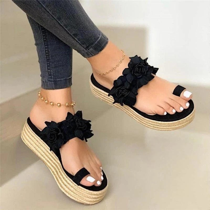 Breathable Women's Orthotic Sandals with Floral Design - Pexav
