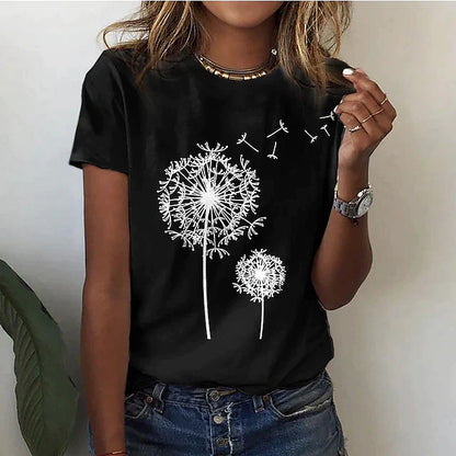 Soft Women's Round Neck Casual T-Shirt - Pexav