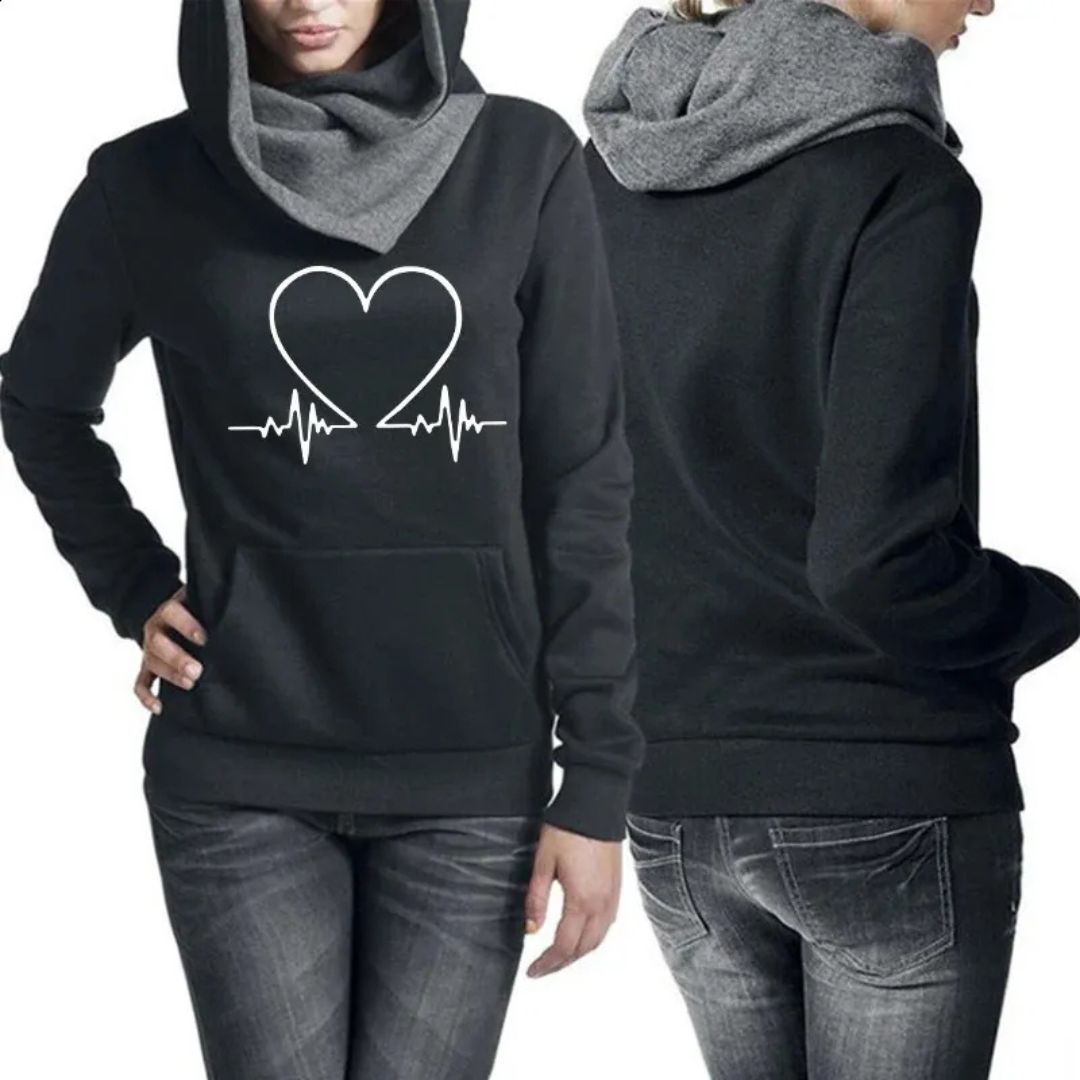 COMFORTABLE WOMEN'S TWO-PIECE TRACKSUIT - WARMFLEX™-Black-S-Nora Luxe
