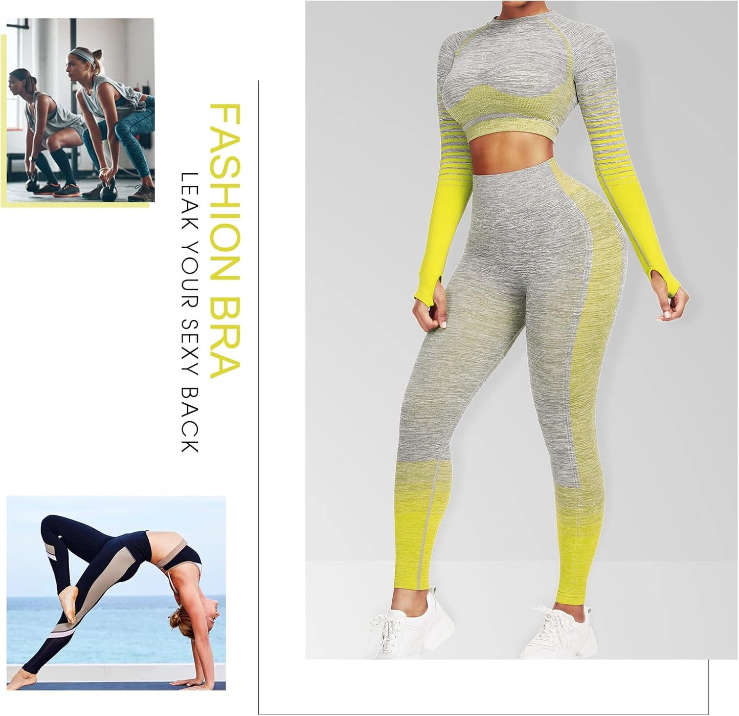 Comfortable Yoga Set - SparkFit-Long Sleeve Black-S-Nora Luxe