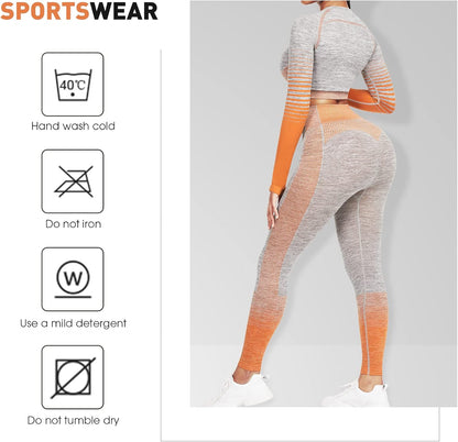 Comfortable Yoga Set - SparkFit-Long Sleeve Black-S-Nora Luxe
