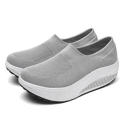 ComfortStride Slides | Women's Flip Flop Sneakers with Orthopedic Footbed-Gray-5.5-Nora Luxe