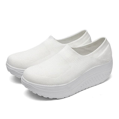 ComfortStride Slides | Women's Flip Flop Sneakers with Orthopedic Footbed-White-5.5-Nora Luxe