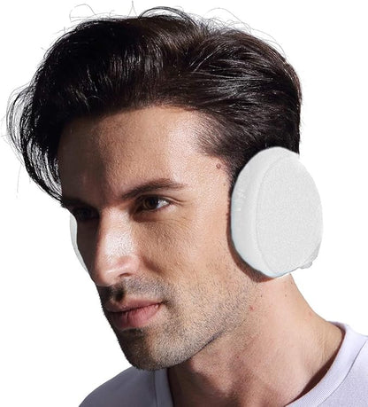 Comfy Foldable Fleece Ear Covers - SnugMuffs-White-Nora Luxe