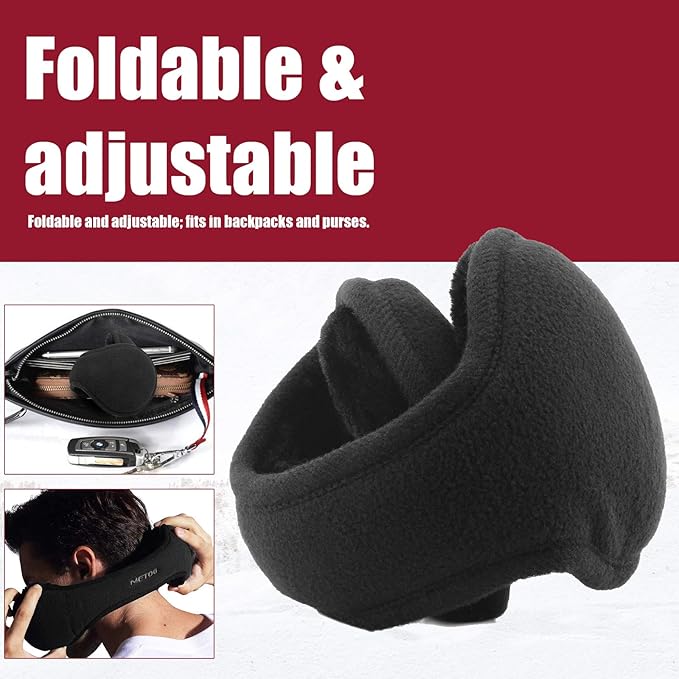 Comfy Foldable Fleece Ear Covers - SnugMuffs-White-Nora Luxe
