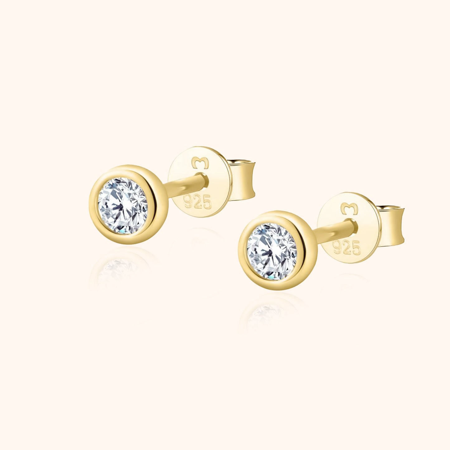 Small Round Stud Earrings - Pexav