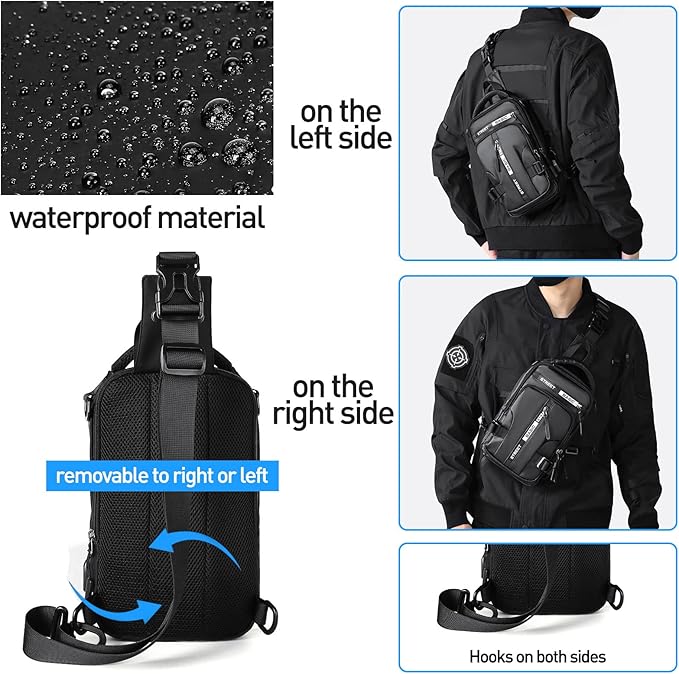 Compact Crossbody Sling Backpack - UrbanLite-Black Small-Nora Luxe
