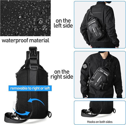 Compact Crossbody Sling Backpack - UrbanLite-Black Small-Nora Luxe