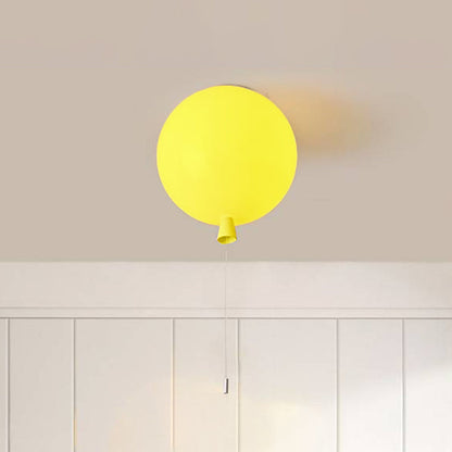 Compact Modern LED Balloon Ceiling Light - AuraLite-7.87 in-Yellow-Nora Luxe