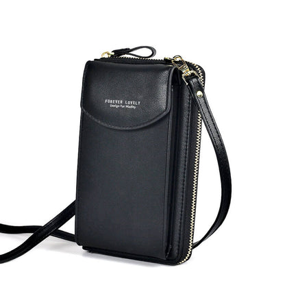 Small Synthetic Leather Cross Body Handbag with Adjustable Strap