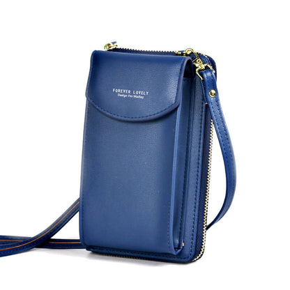Small Synthetic Leather Cross Body Handbag with Adjustable Strap