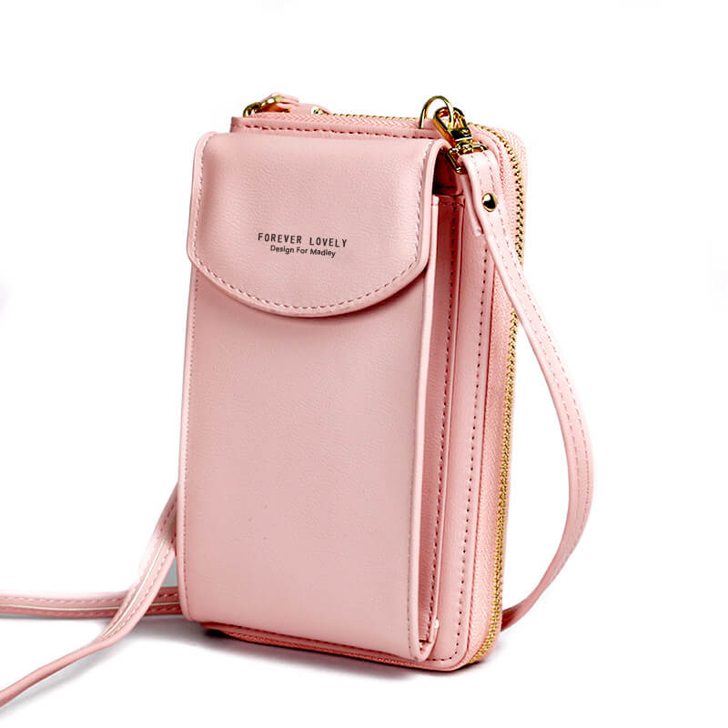 Small Synthetic Leather Cross Body Handbag with Adjustable Strap