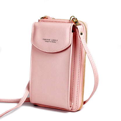 Small Synthetic Leather Cross Body Handbag with Adjustable Strap