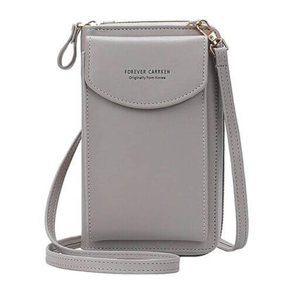 Small Synthetic Leather Cross Body Handbag with Adjustable Strap