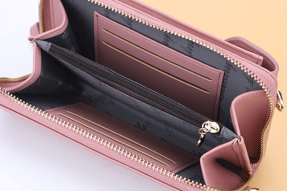 Small Synthetic Leather Cross Body Handbag with Adjustable Strap