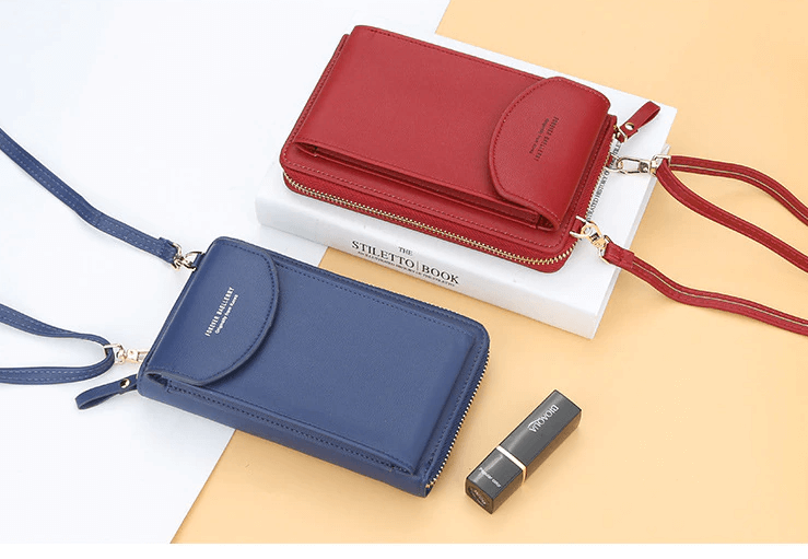 Small Synthetic Leather Cross Body Handbag with Adjustable Strap