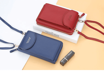 Small Synthetic Leather Cross Body Handbag with Adjustable Strap