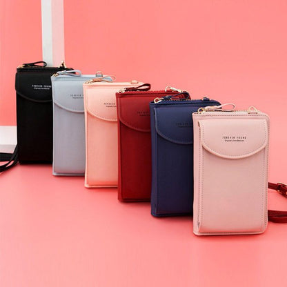 Small Synthetic Leather Cross Body Handbag with Adjustable Strap