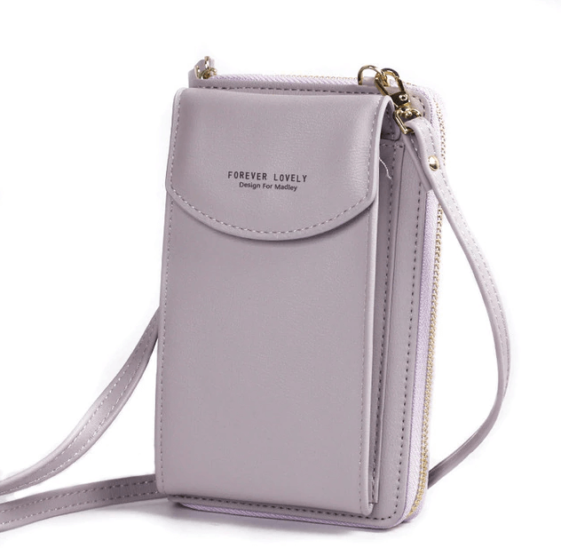 Small Synthetic Leather Cross Body Handbag with Adjustable Strap
