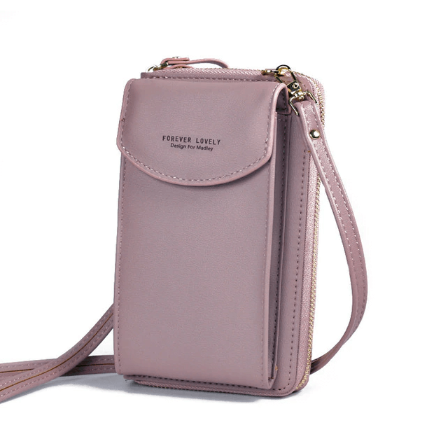 Small Synthetic Leather Cross Body Handbag with Adjustable Strap