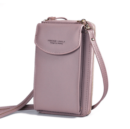 Small Synthetic Leather Cross Body Handbag with Adjustable Strap