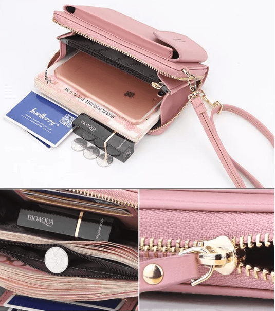 Small Synthetic Leather Cross Body Handbag with Adjustable Strap