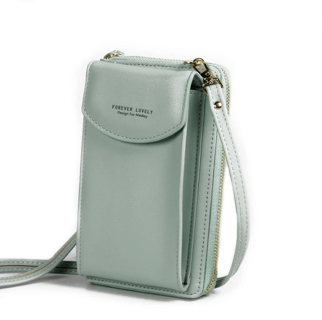 Small Synthetic Leather Cross Body Handbag with Adjustable Strap