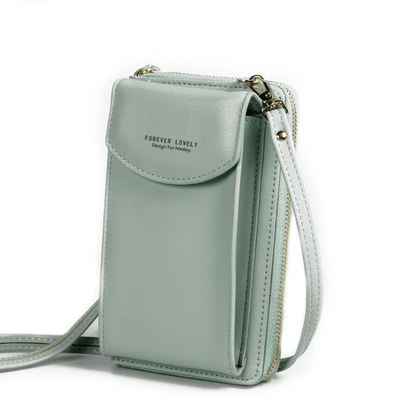 Small Synthetic Leather Cross Body Handbag with Adjustable Strap